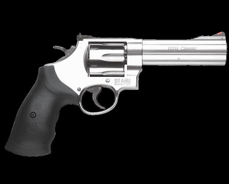 Smith & Wesson 629 Classic 44 Mag 5″ 6rd Rubber Grip Matte Stainless Finish Smith & Wesson