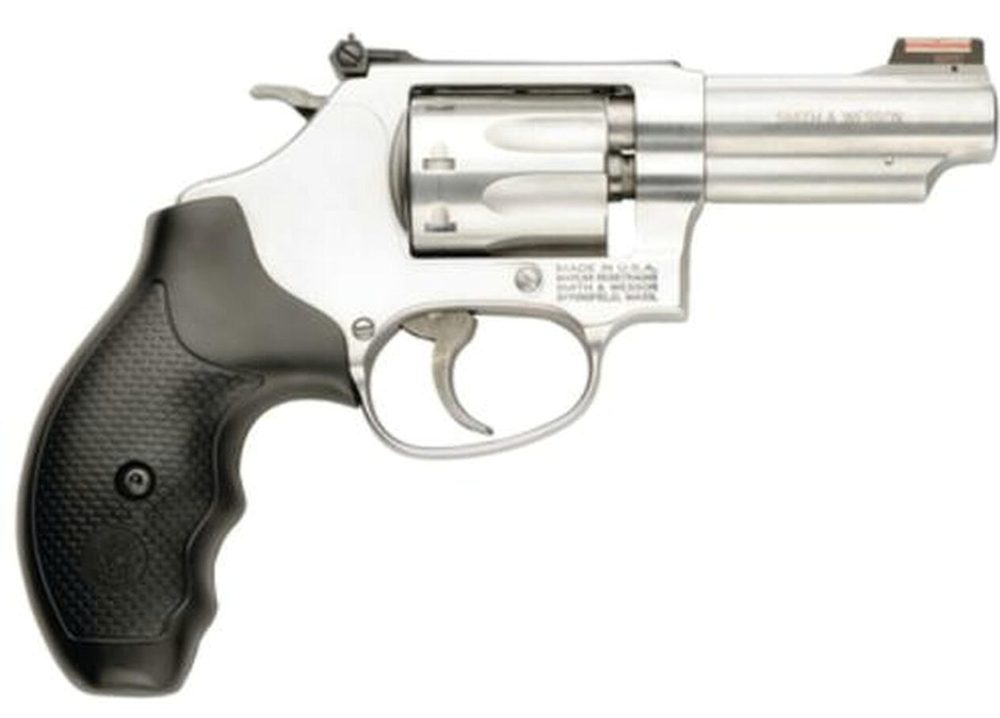 Smith & Wesson 63 22LR 3 Inch Barrel Stainless Steel Barrel Frame And Cylinder Front Fiber Optic Sights 8 Round