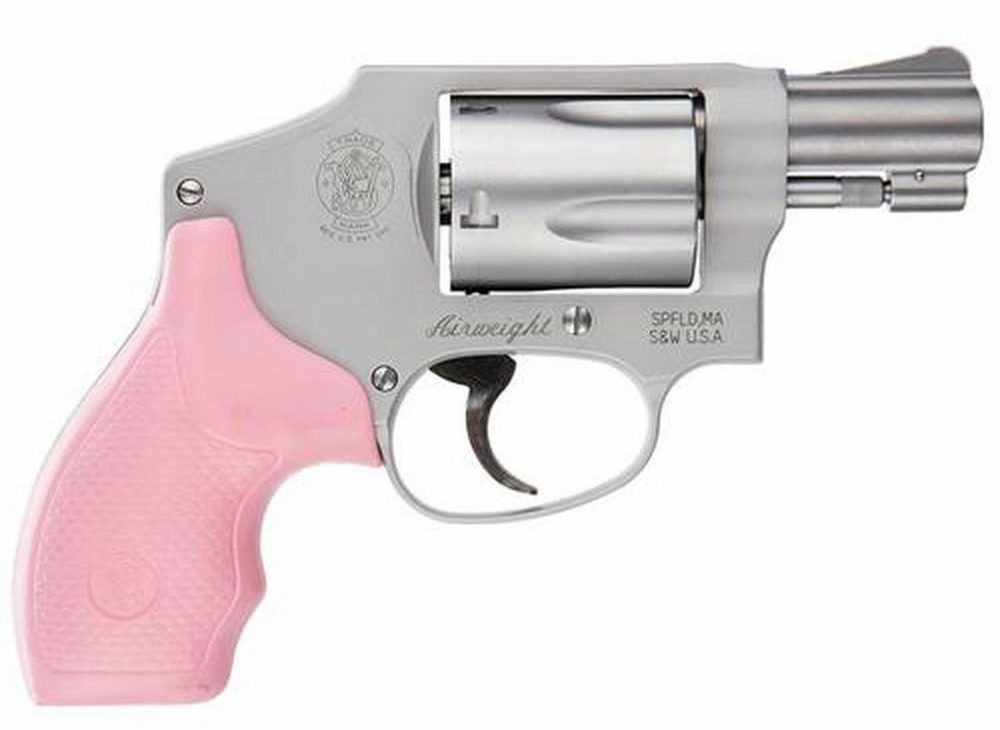 Smith & Wesson 642 Airweight 38 Special 1.87" Barrel, Pink Grip, Stainless Finish, 5 Rd