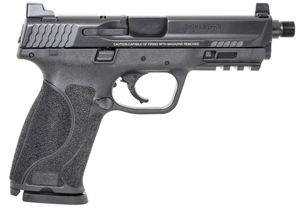 Smith & Wesson M&P M2.0 9mm 4.6" Threaded Barrel Tall Sights No Thumb Safety 17rd Mag