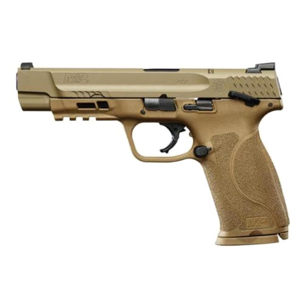 Smith & Wesson M&P M2.0, 9mm, 5" Barrel Flat Dark Earth 17rd Mag, Safety