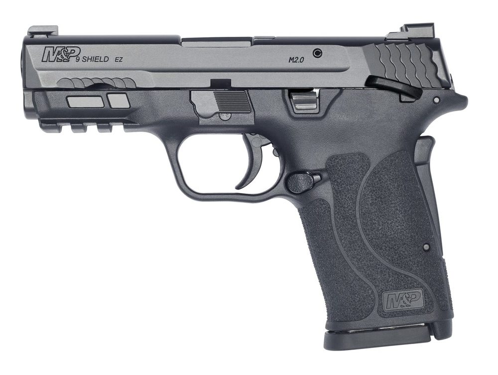 Smith & Wesson M&P Shield EZ M2.0 Compact 9mm, 3.6" Barrel, Black, TrugGlo Pro Night Sights, Grip/Thumb Safety, 8Rd, 2 Magazines