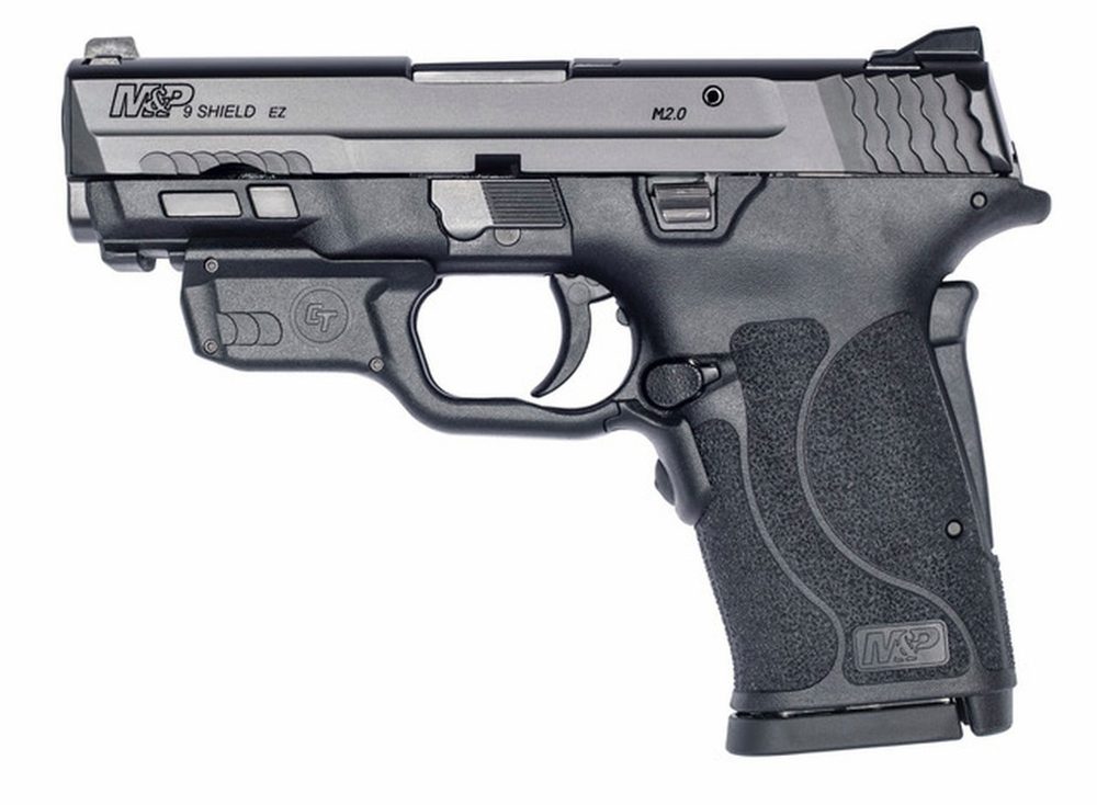 Smith & Wesson M&P Shield EZ M2.0 Compact 9mm, 3.675" Barrel, Crimson Trace Laser, Black, 8rd