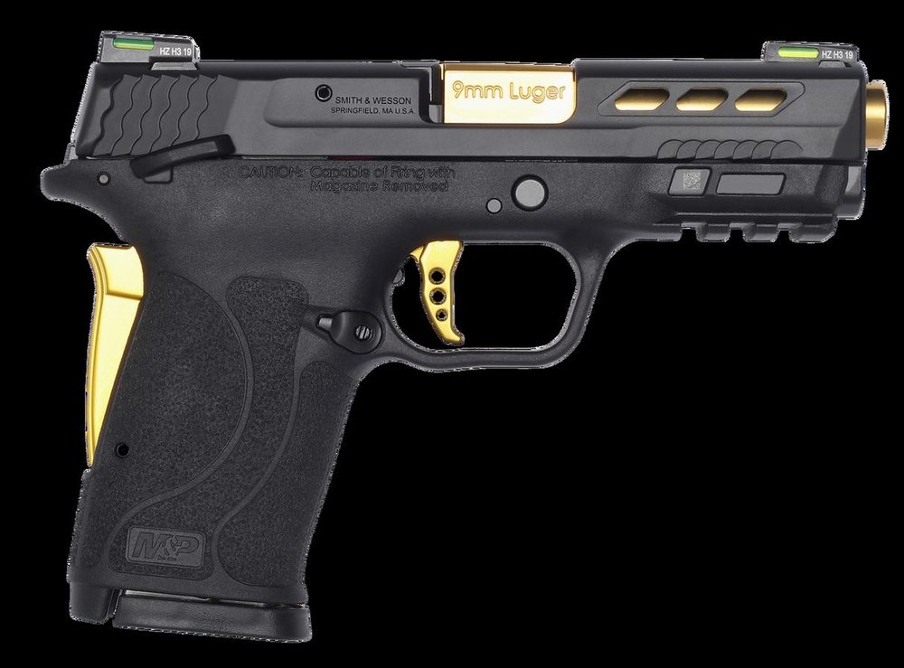 Smith & Wesson Performance Center Shield EZ, Semi-automatic, Compact, 9mm, 3.8" Ported Barrel, Grip Safety,Hi-Viz Litewave Sights
