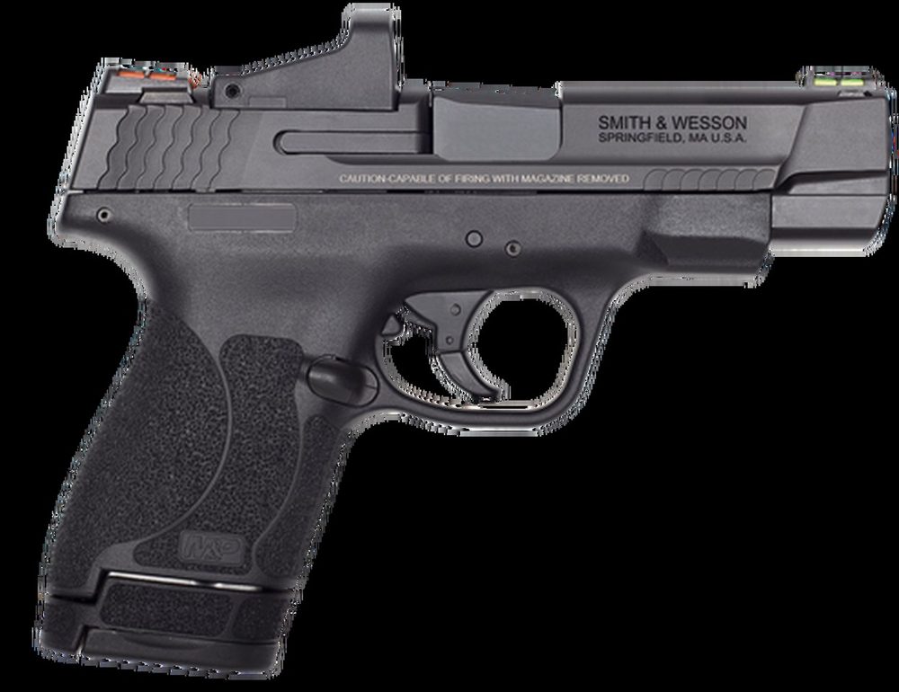 Smith & Wesson Shield M2.0 Performance Center 9mm Double 4" Barrel, Black Polymer Grip/Frame Black Armornite Stainless Steel Slide, 7rd/8rd