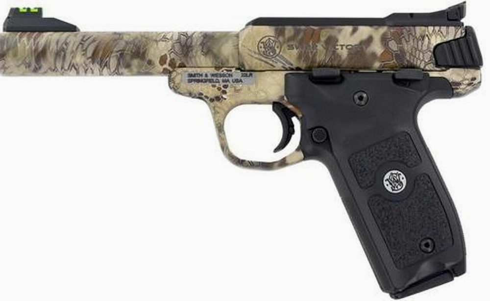 Smith & Wesson SW22 Victory Pistol, 22LR, 5.5", Kryptek Highlander Camo, 10rd Mag