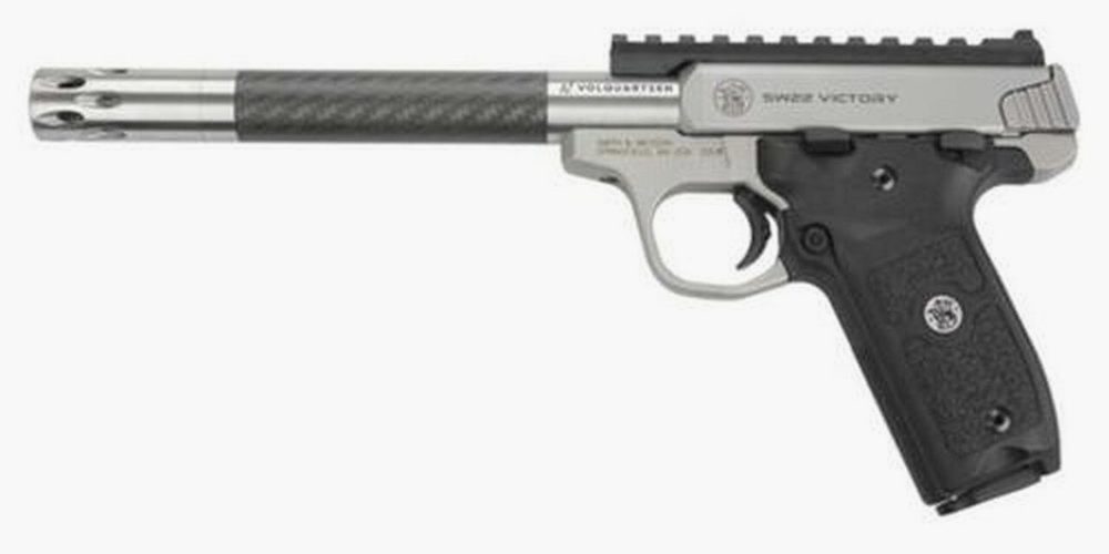 Smith & Wesson Victory Pistol 22LR, Volquartsen Carbon Barrel, Comp Installed, 2 Mags