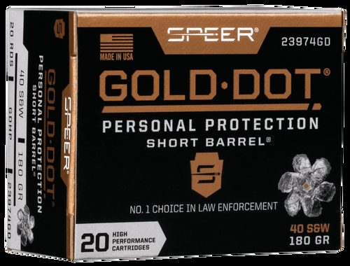 Speer Gold Dot Personal Protection 40S&W 180gr Hollow Point