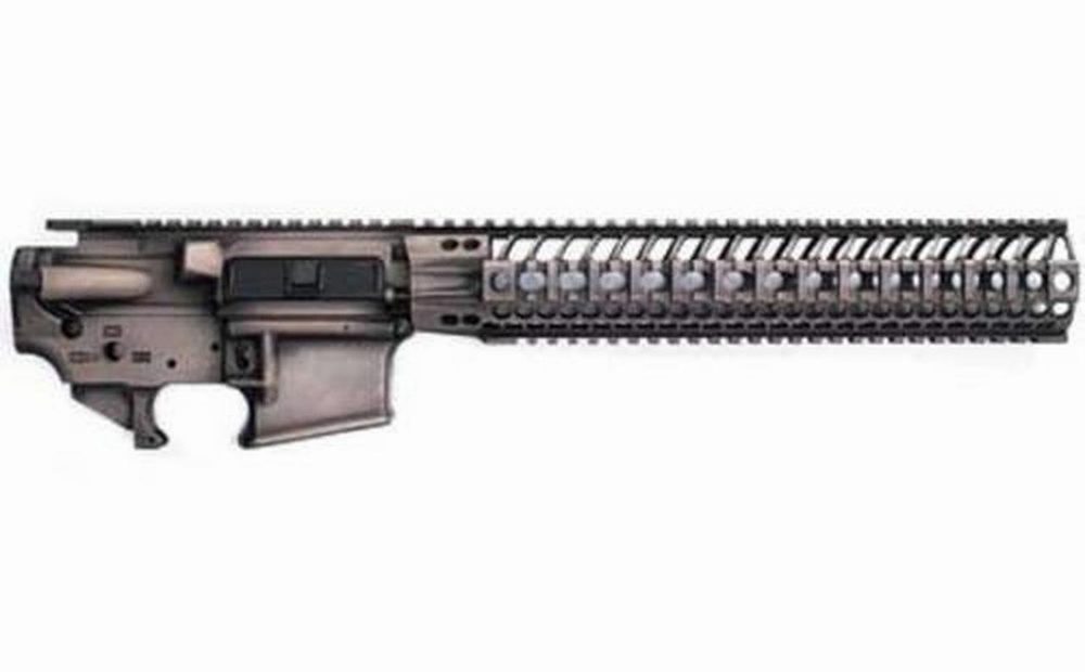 Spike's AR-15 Spider Lower/Upper Set Sandbox Finish, 12" BAR Rail