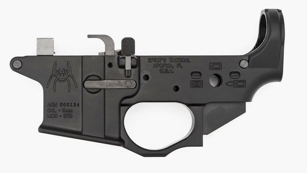 Spikes Lower Receiver Stripped 9mm, Glock Mag