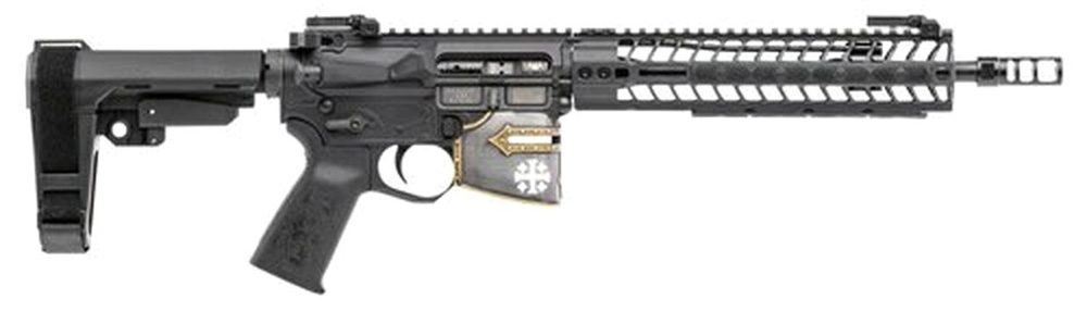 Spikes Rare Breed Crusader AR-15 Pistol, 5.56/.223, 11.5", No Magazine, Distressed Helmet