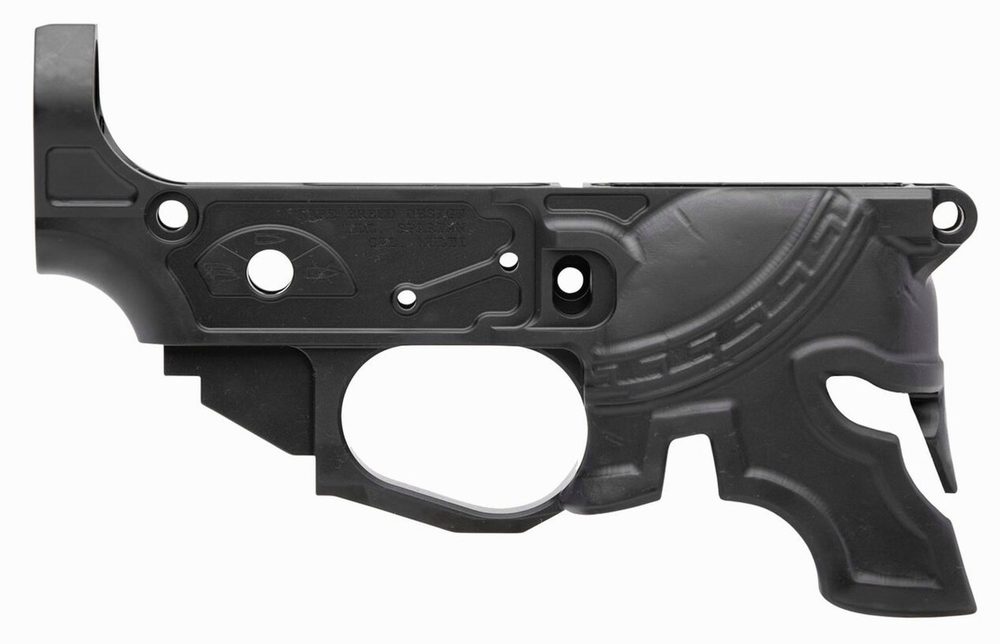 Spikes Rare Breed Spartan Stripped Lower, Multi-Cal, Black Hardcoat Anodized