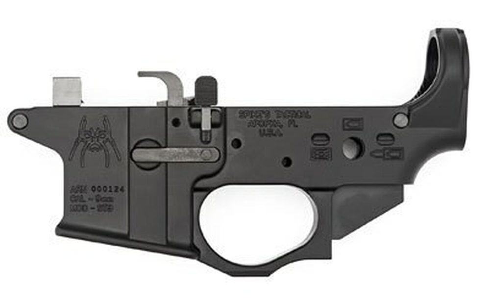 Spikes Tactical Stripped Lower Receiver - 9mm Colt Style with Spider Logo
