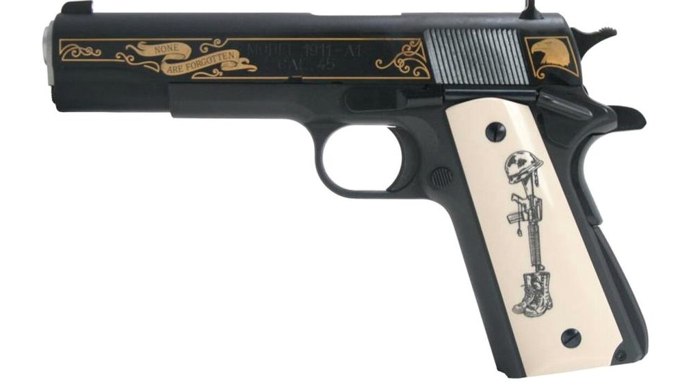 Springfield 1911-A1 Battlefield Cross Limited Edition 45 ACP Ivory-style Grips Plus extra Springfield Grips