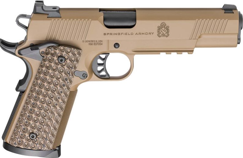 Springfield 1911 TRP 45 ACP, 5" Barrel, Coyote Brown Cerakote, G10 Grips, 3x8rd Mags