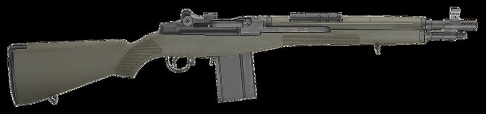 Springfield M1A SOCOM 16 .308, Green Composite Stock 10rd