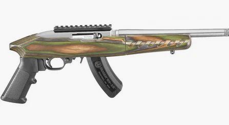 Stainless 22 Charger Takedown 22 LR with Green Mountain Laminate Stock