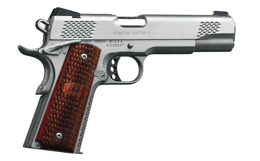 Stainless Raptor II .45 ACP with Night Sights