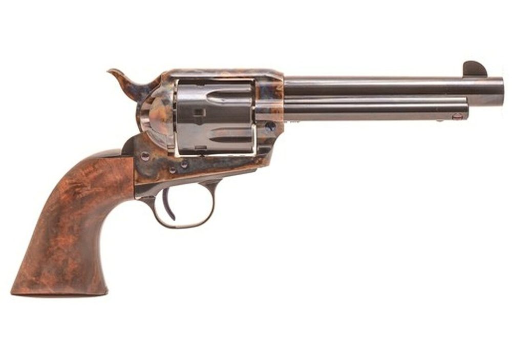 Standard Mfg Single Action Revolver 45 Colt 4.75" Barrel, Blue/Case Hardened, Walnut 1 Pc Grip
