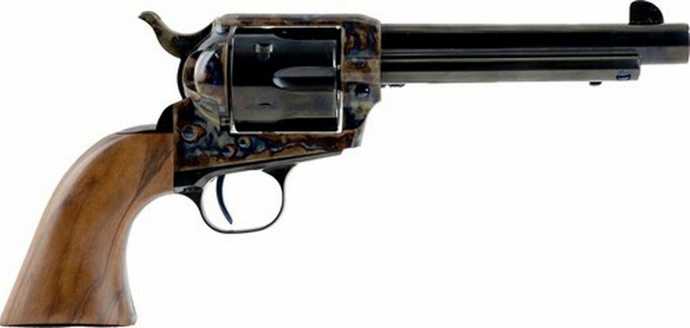 Standard Mfg Single Action Revolver 45 Colt 4.75" Barrel, Blue/Case Hardened, Walnut 2 Pc Grip