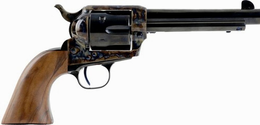 Standard Mfg Single Action Revolver 45 Colt 5.5" Barrel, Blue/Case Hardened, Walnut 1 Pc Grip