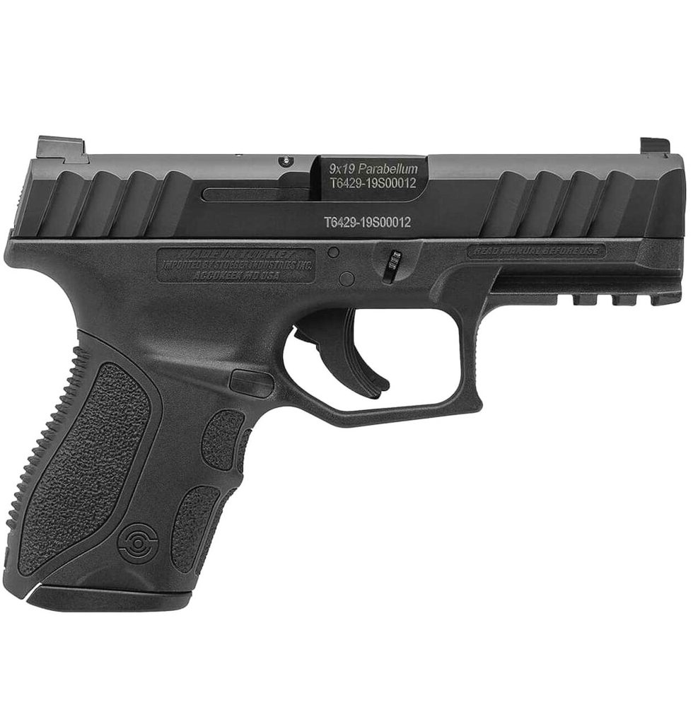 Stoeger STR-9C Compact 9mm Black Pistol w/3 13Rd Mags & 3 Backstraps
