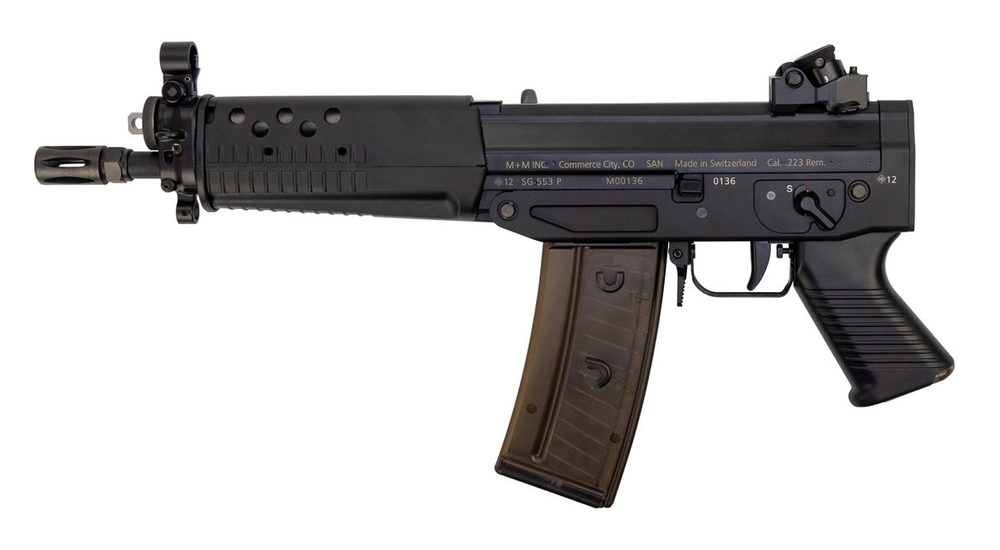 SWISS ARMS SIG 553 Pistol 223/5.56, Unfired, Diopter Sights, Black, 30rd