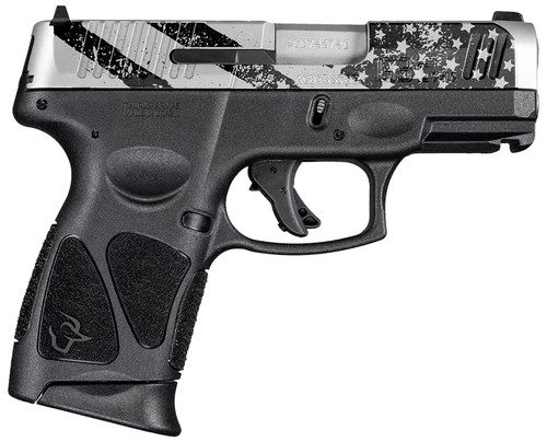 Taurus G3c 9mm, 3.26" Barrel, Black Engraved USA Flag