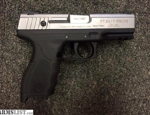 Taurus 524740 PT 24/7 40 Smith & Wesson 10rd Steel Blued
