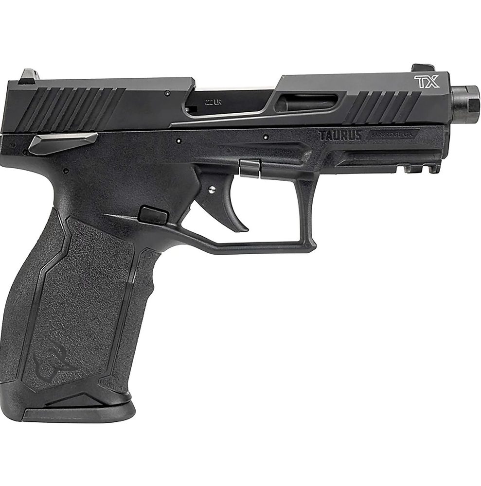 Taurus TX22C 22 LR, 3.6" Threaded Barrel, Black, Red Viridian Laser, 10rd