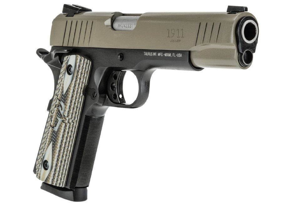 Taurus 1911, 45 ACP, 5" Barrel, 8rd, Black Frame, Gray Slide