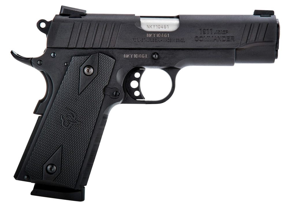 Taurus 1911 CB Commander 45 ACP, 4.2" Barrel, Black Polymer Grips, 8rd Mag