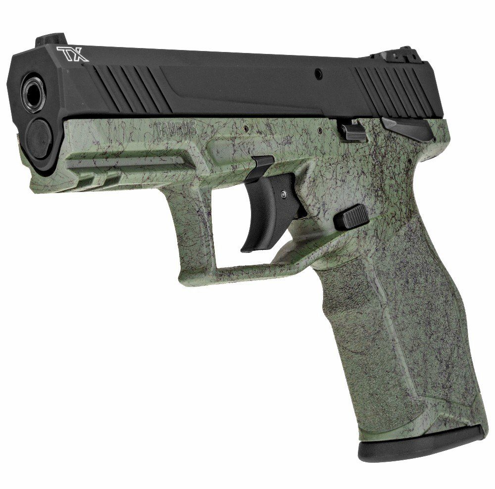 Taurus TX22 Gen 2 22 LR, 4.1" Threaded Barrel, Olive Drab Green Splatter, 10rd