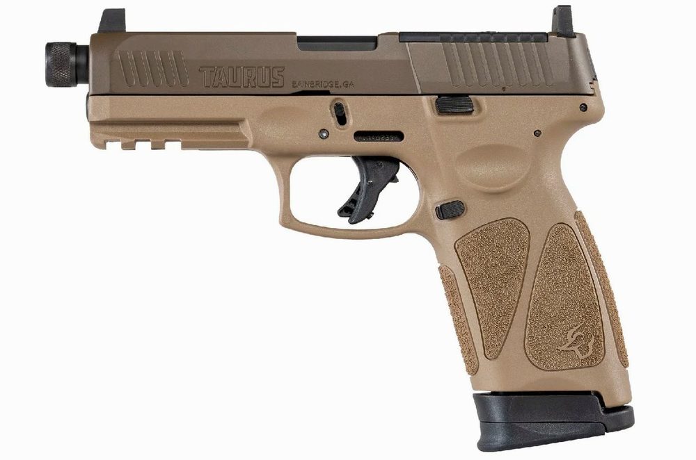Taurus G3, Tactical 9mm, 4.5" Threaded Barrel, Patriot Brown, Suppressor Height Sights, TORO Optic Cut, 10rd