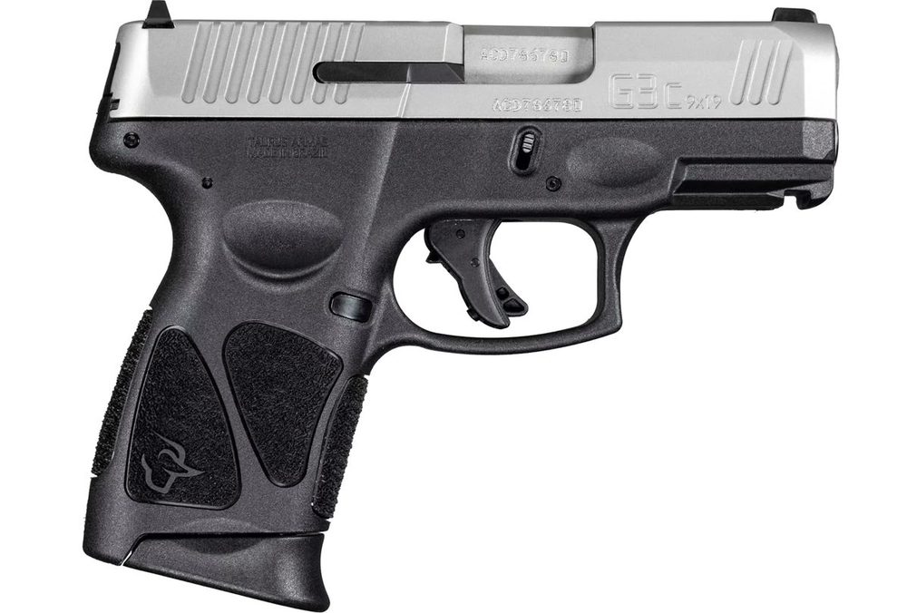 Taurus G3c 9mm, 3.26" Barrel, SS Slide/Black, Manual Safety, 12rd