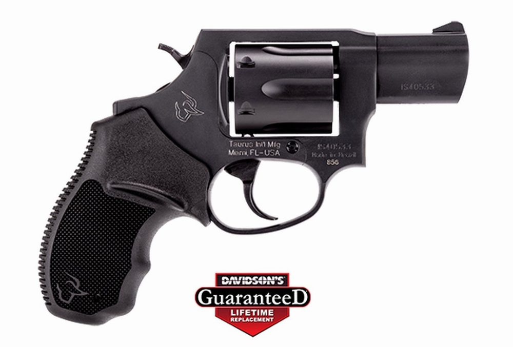 Taurus, 856, Revolver, Small Frame, 38 Special, 2" Barrel, Steel Frame, Black, Rubber Grips, Fixed Sights, 6Rd