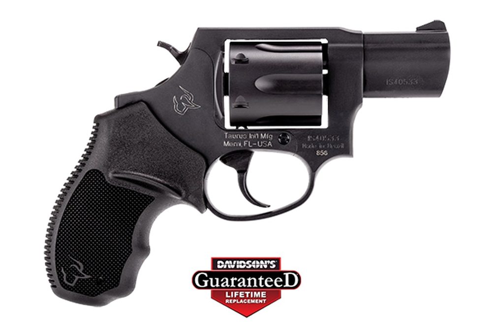 Taurus, 856, Revolver, Small Frame, .38 Special, 2" Barrel, Steel Frame, Black, Rubber Grips, Fixed Sights, 6 Round