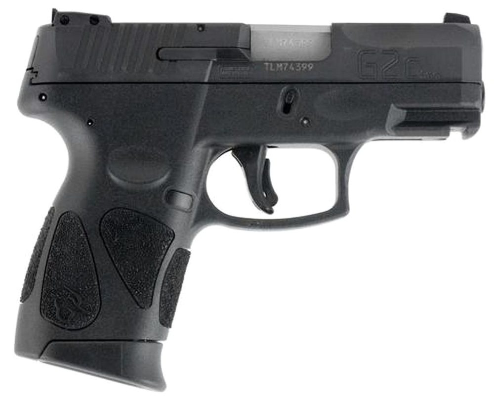 Taurus G2C 9mm 3.25" Barrel Adjustable White Dot Rear Sight Matte Black/SS Finish 12rd Mag
