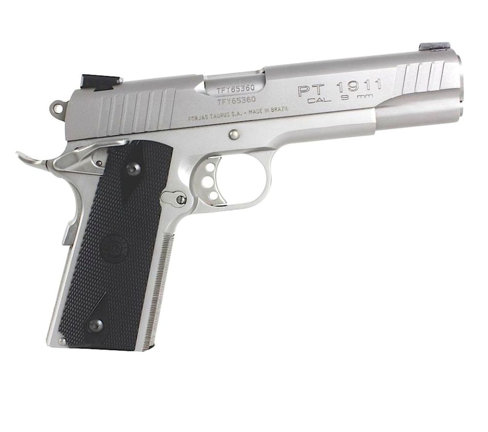 Taurus Model 1911 9MM 5" Barrel SS Finish, Novak Sights, 9 Round Mag