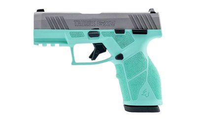 Taurus TH9 Compact, 9mm, 13rd/17rd, Black Slide, Cyan POlymer Frame