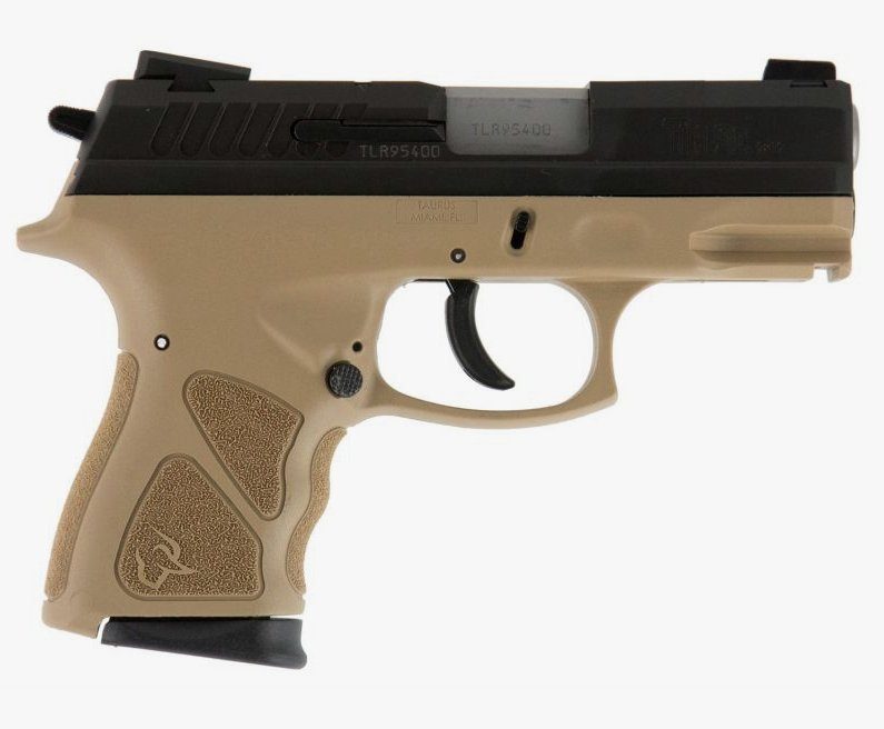 Taurus TH9C, 9mm, 3.54" Barrel, 17rd, Flat Dark Earth Frame, Black Slide