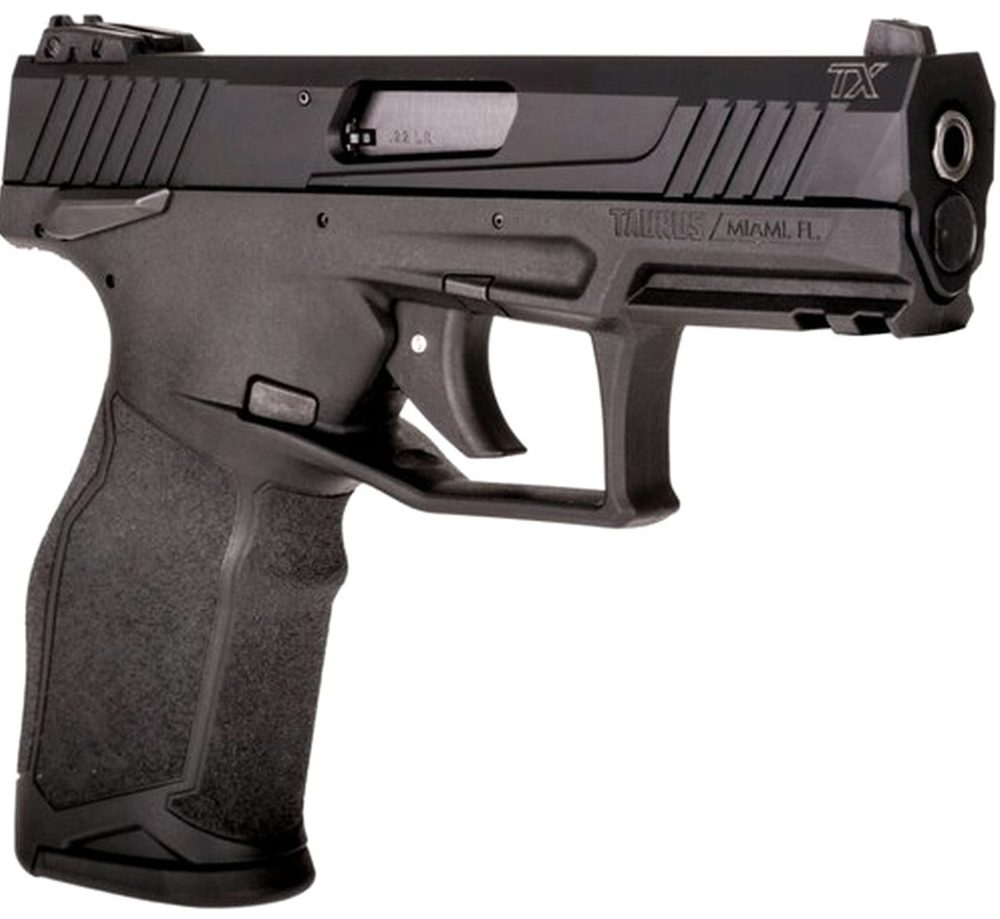 Taurus TX22 22LR, 4.1" Barrel, Black Frame and Slide, 16rd Mag