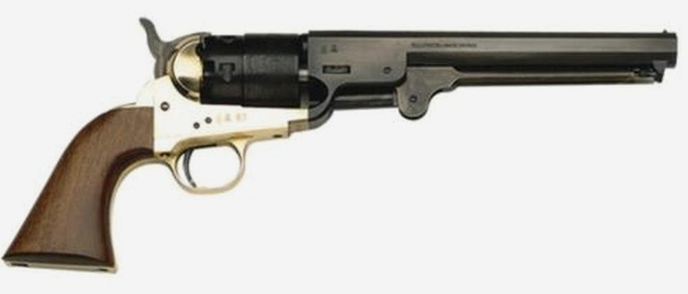 Traditions 1851 Colt 44 7.5" Barrel Hammer/Blade Walnut Grips Stock, Black Powder, No FFL Needed