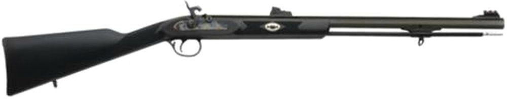 Traditions Black Powder Deerhunter Muzzleloader .50 Caliber Percussion 24" Blue Octagonal Barrel Williams Metal Fiber Optic Sights Black Synthetic Stock