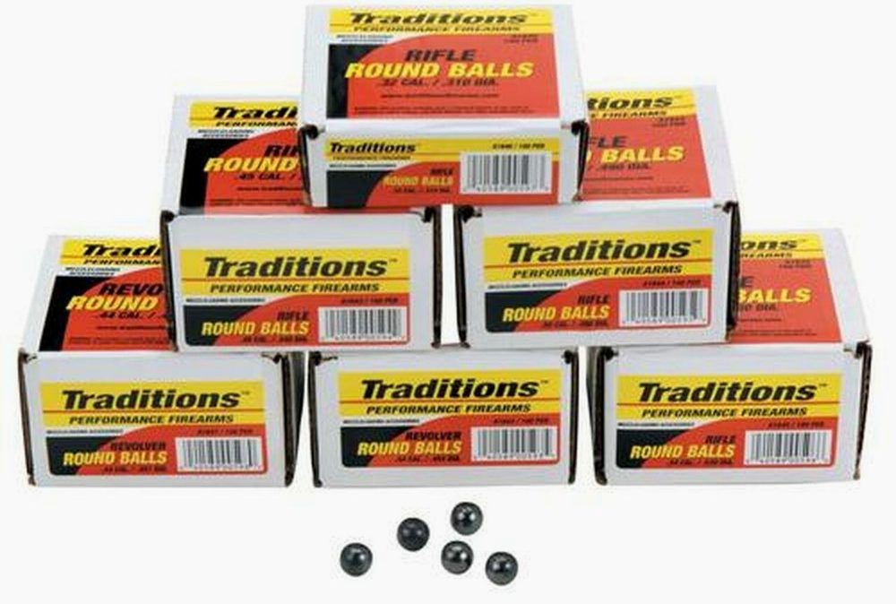 Traditions Revolver 44 Black Powder 140gr, 100 .454