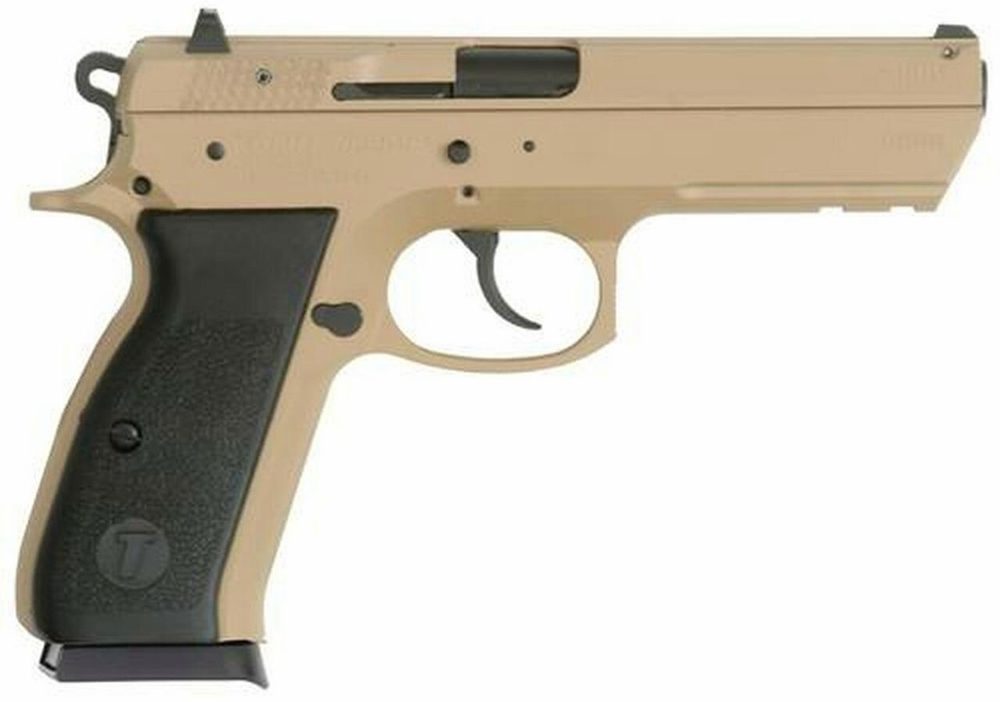 TriStar T-120 Pistols 9mm 4.7" Barrel, Black Polymer Grips Desert Sand Cerakote, 17rd