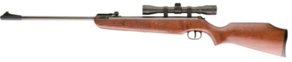Umarex Ruger Air Hawk Rifle .177 Pellets, 18.7" Blued Barrel, Dark Hardwood Ambi Stock, 4X32mm Scope