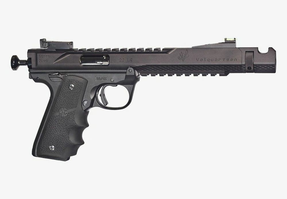 Volquartsen Black Mamba, 6" Barrel, Hi-Viz Front Sight, Single Port Comp, Black Anodized Aluminum