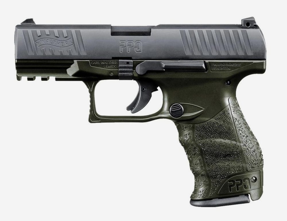 Walther Arms PPQ M2 9mm 4" Barrel OD Green Frame 15rd Mags