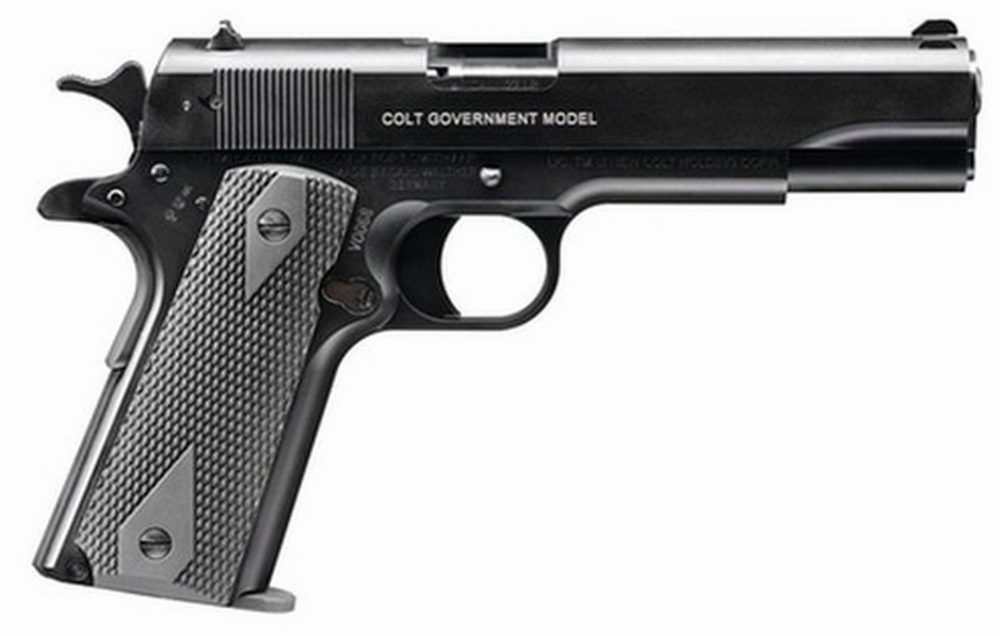 Walther Colt 1911 A1 Govt 22LR 5" Barrel Black 12 Round, 1 Mag